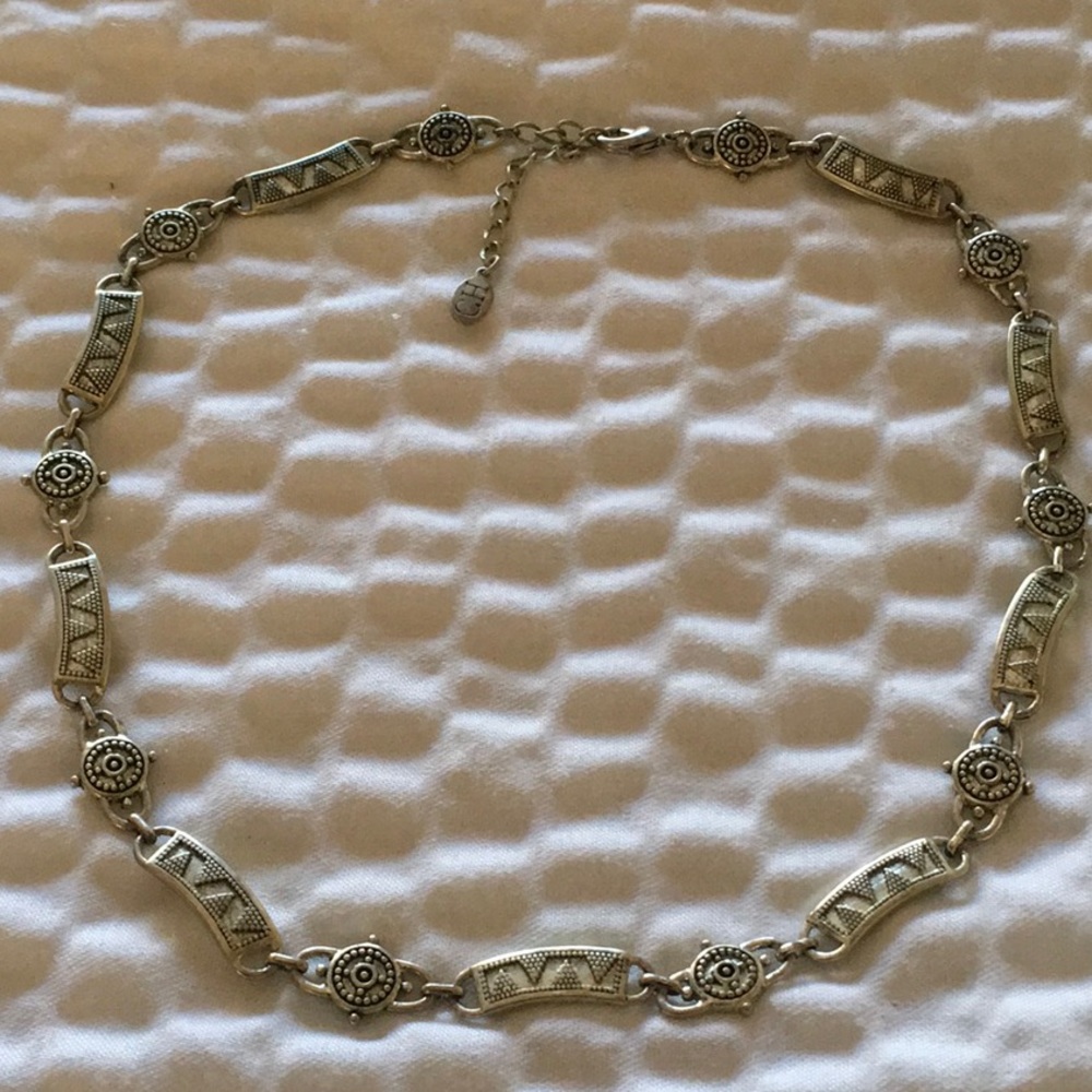 Silver choker necklace